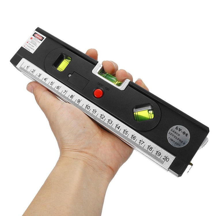 Laser Level with Tape Measure Pro 4 (100cm) / Level Bubbles with LED Light, LV-04