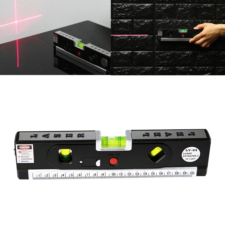 Laser Level with Tape Measure Pro 4 (100cm) / Level Bubbles with LED Light, LV-04