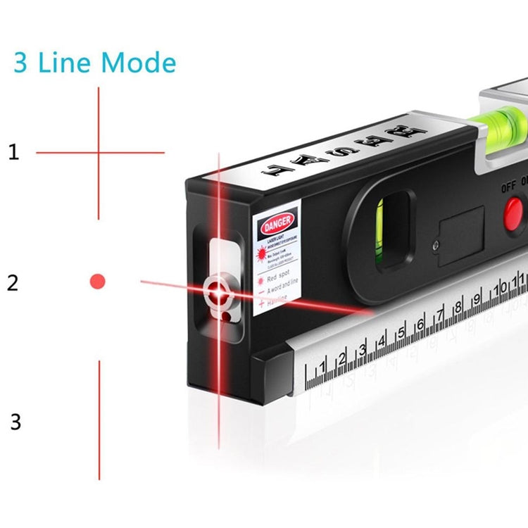 Laser Level with Tape Measure Pro 4 (100cm) / Level Bubbles with LED Light, LV-04
