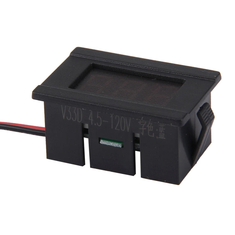 V33D 2 Wires Mini Digital Voltage Meter, Measure Voltage: DC 4.5-120V
