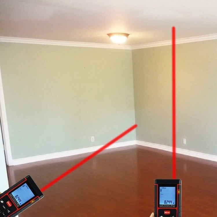 RZ-A100 1.9 inch LCD 100m Hand-held Laser Distance Meter with Level Bubble