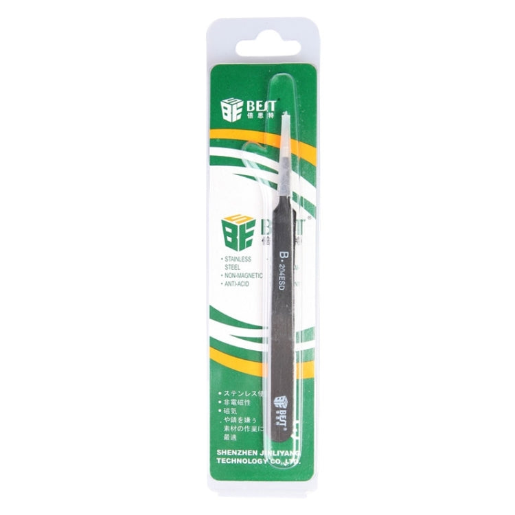 BEST BST-204ESD 202 Stainless Steel Anti-static Tip Tweezers