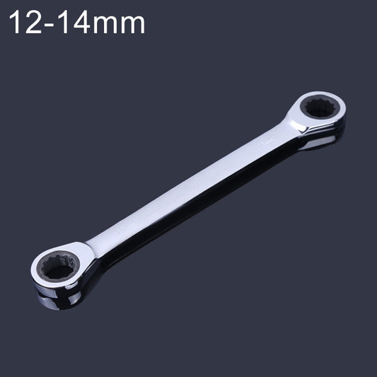 12-14mm Professional Double-head Ratchet Wrench, Length: 16.6cm