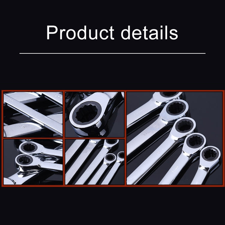 12-14mm Professional Double-head Ratchet Wrench, Length: 16.6cm