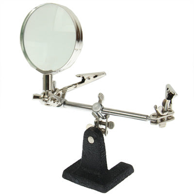 Helping Hand Magnifier, Hand Soldering Iron Stand Helping 2x Optical Magnifying Solder Tool