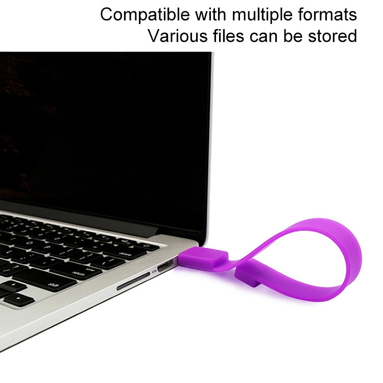 4GB Silicon Bracelets USB 2.0 Flash Disk, 4GB (Purple)