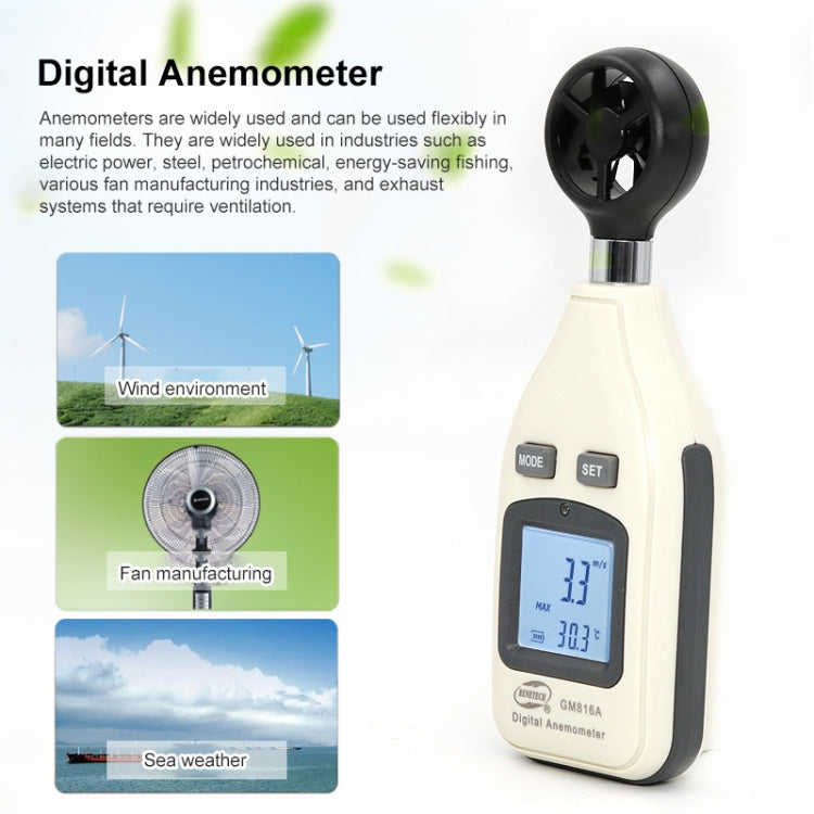 BENETECH Digital Electronic Anemometer (GM816A)