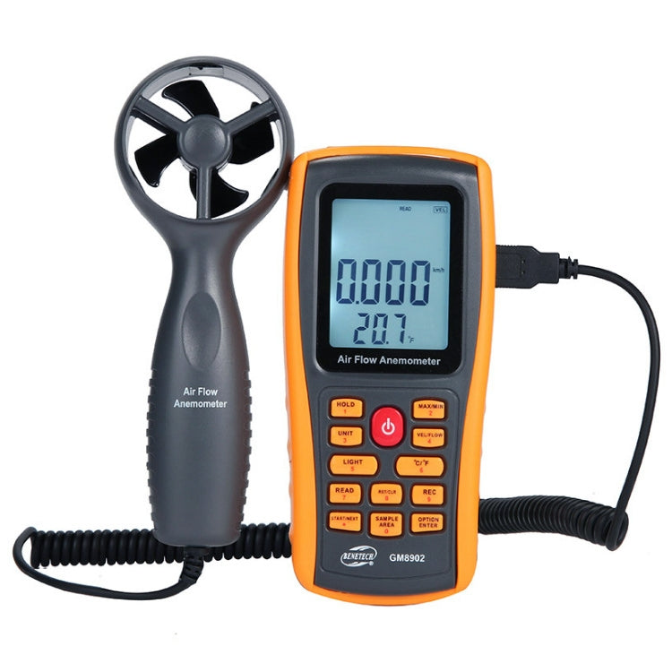 BENETECH GM8902 2.6 Inch LCD Screen Digital Wind Speed Meter Anemometer