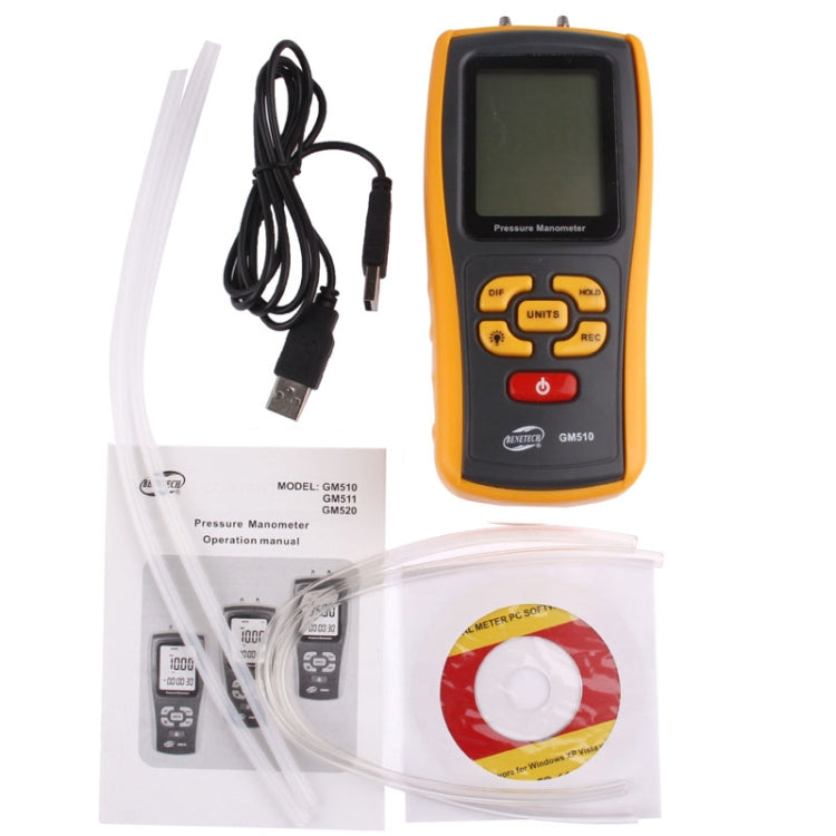 BENETECH GM510 LCD Display Pressure Manometer