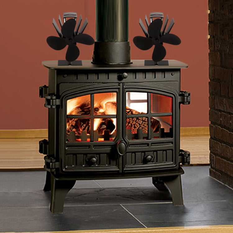 YL603 Eco-friendly Aluminum Alloy Heat Powered Stove Fan with 4 Blades for Wood / Gas / Pellet Stoves