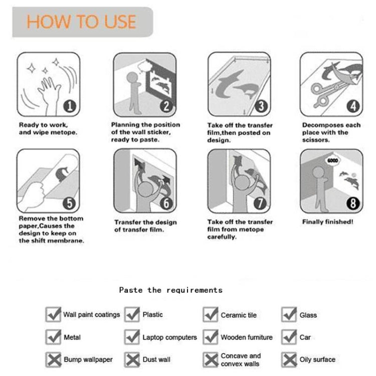 Decor Little Rabbit Notebook Removable Stickers, DIY Free Combination, Size: 20cm x 30cm