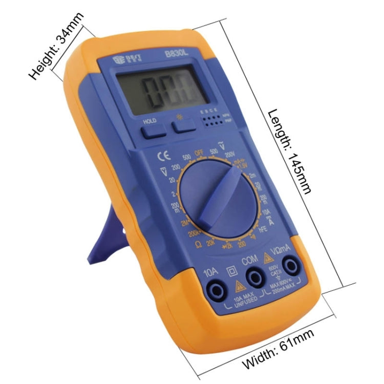BEST BST- B830L 9V LCD Screen Display Digital Multimeter