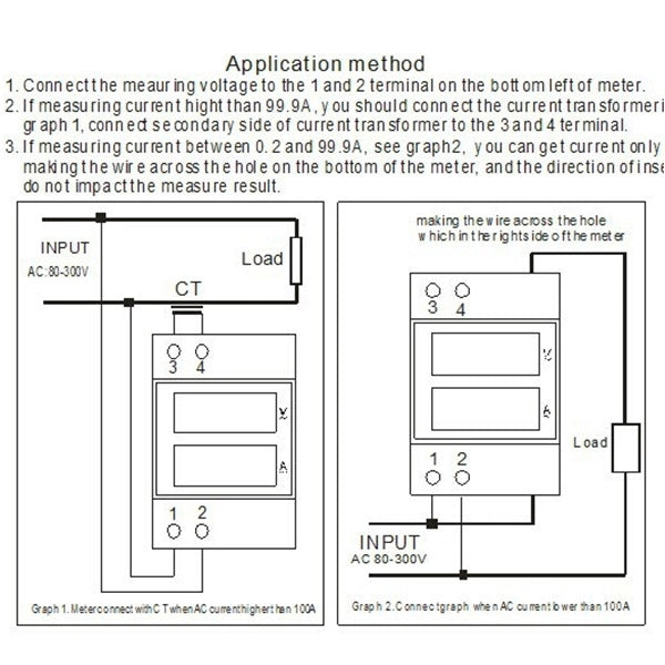 D52-2042 0.5 inch LED Digit Display Voltmeter Ammeter 2 in 1