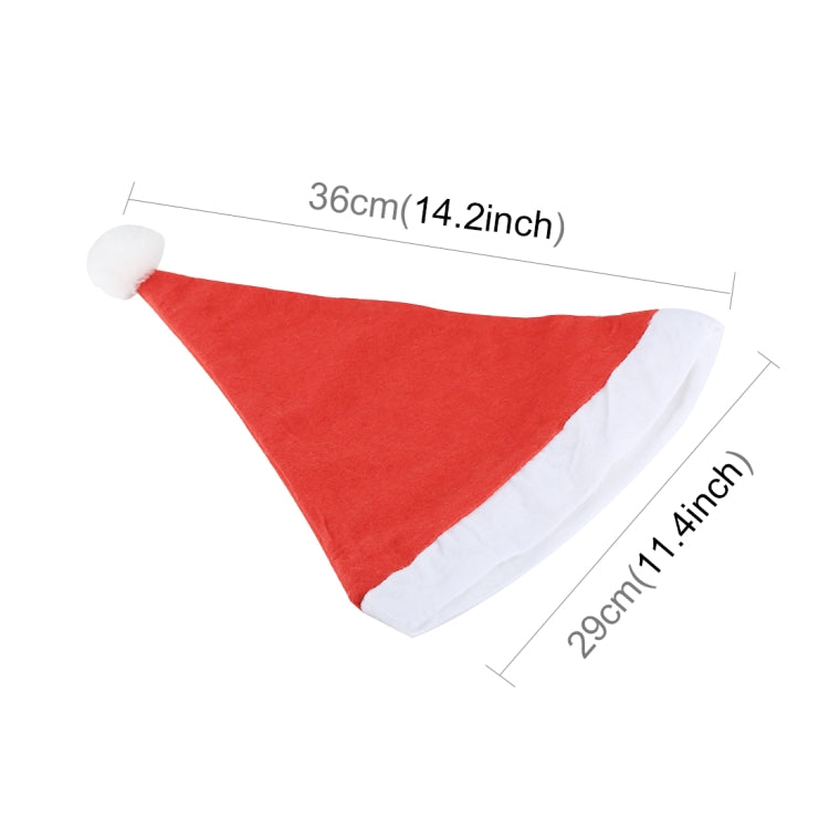 2 PCS Embroidered Christmas Party Santa Hat Non-woven Christmas Hat, Size: 36cm x 29cm