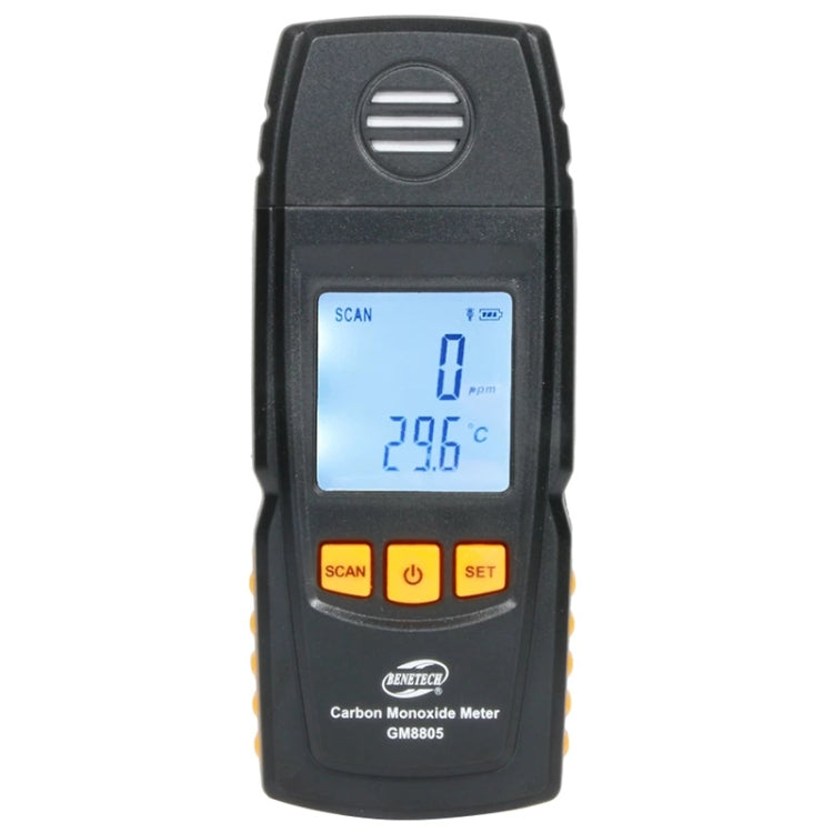 BENETECH GM8805 LCD Display Handheld Carbon Monoxide CO Monitor Detector Meter Tester, Measure Range: 0-1000ppm