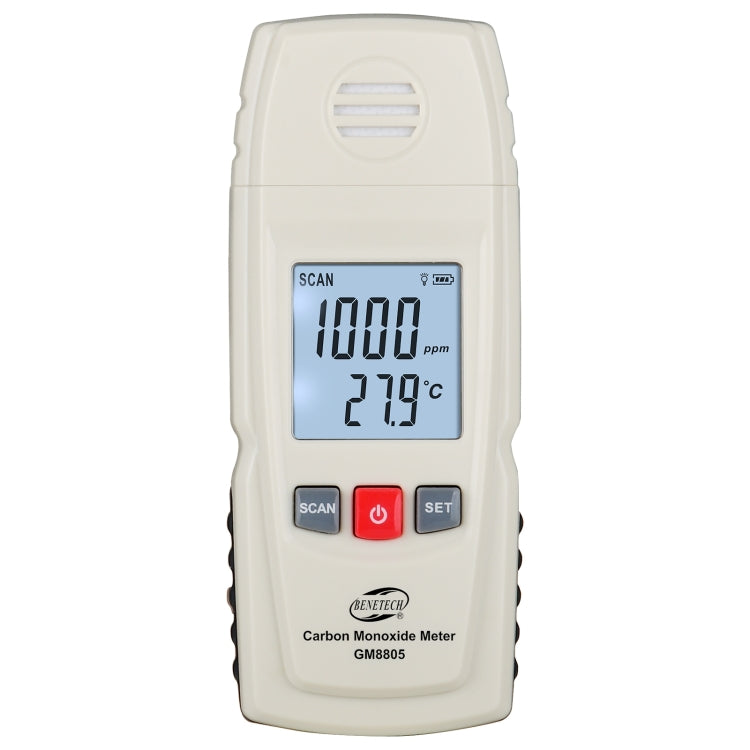BENETECH GM8805 LCD Display Handheld Carbon Monoxide CO Monitor Detector Meter Tester, Measure Range: 0-1000ppm