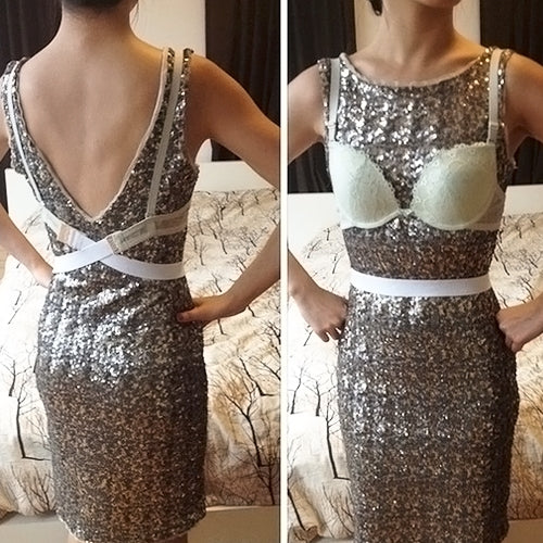 Adjustable Low Back Bra Strap Converter Backless V Conversion Solution