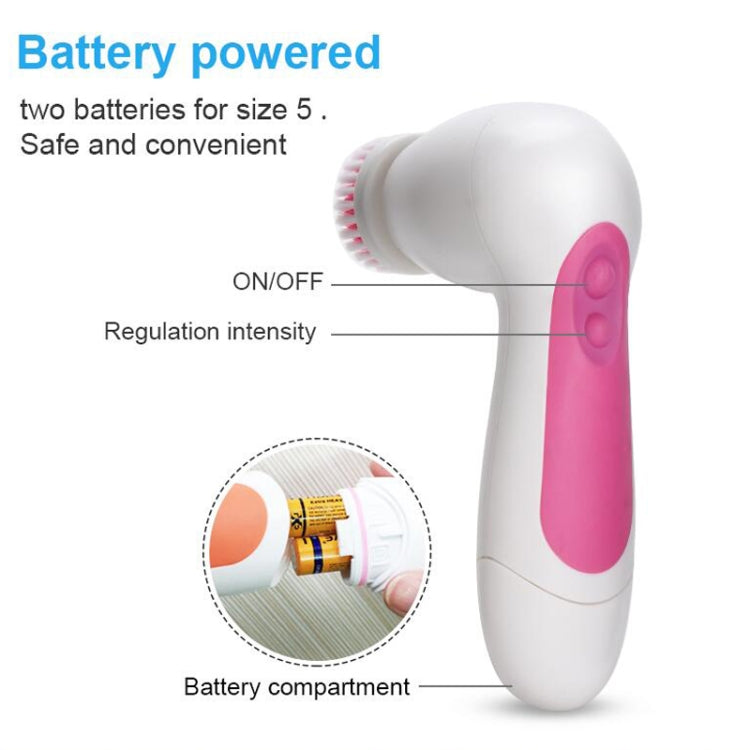 6 in 1 Waterproof Facial Cleansing Instrument (Size: 130 x 85 x 40mm)