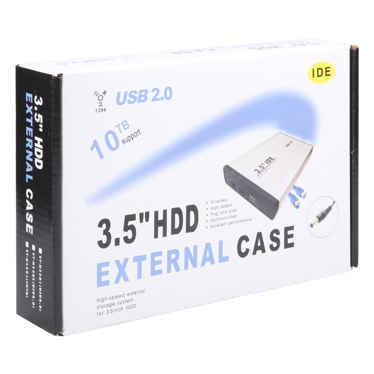 3.5 inch HDD External Case, Support IDE Hard Drive, EU Plug