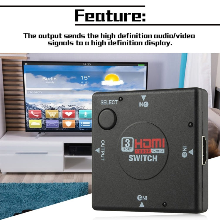 3 Ports 1080P HDMI Switch