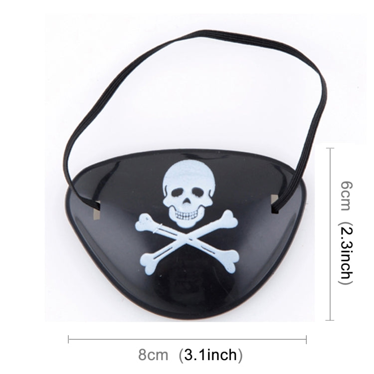 Halloween Props Plastic Pirate Eye Patches, Random Pattern Delivery