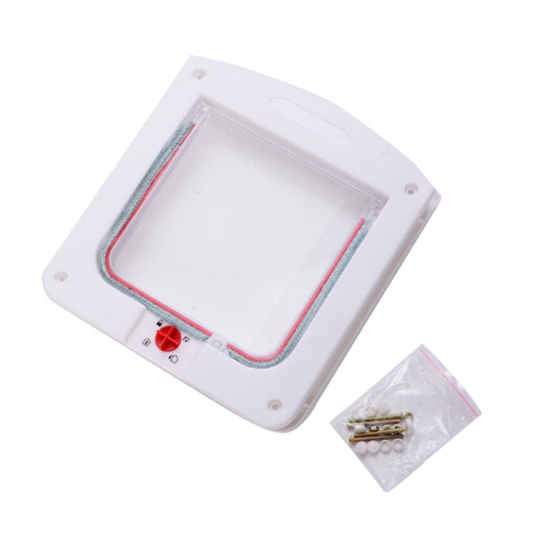 Cat / Small-scale Dog Friendly Transparent Flap, Universal 4 Way Locking