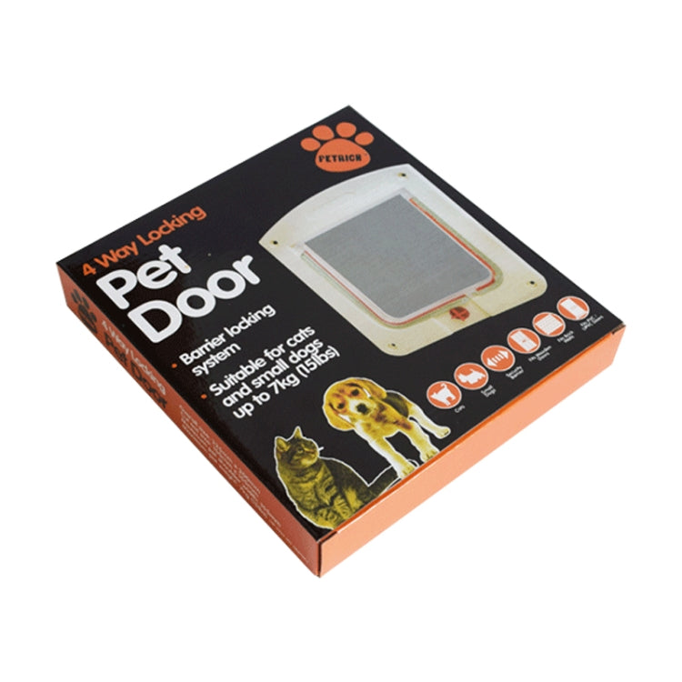 Cat / Small-scale Dog Friendly Transparent Flap, Universal 4 Way Locking