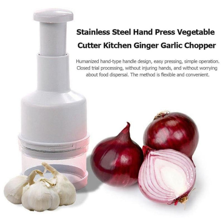 Stainless Steel Onion Cutting Instrument / Ginger Garlic Cutter, Size: 22x8x8cm, Random Color Delivery