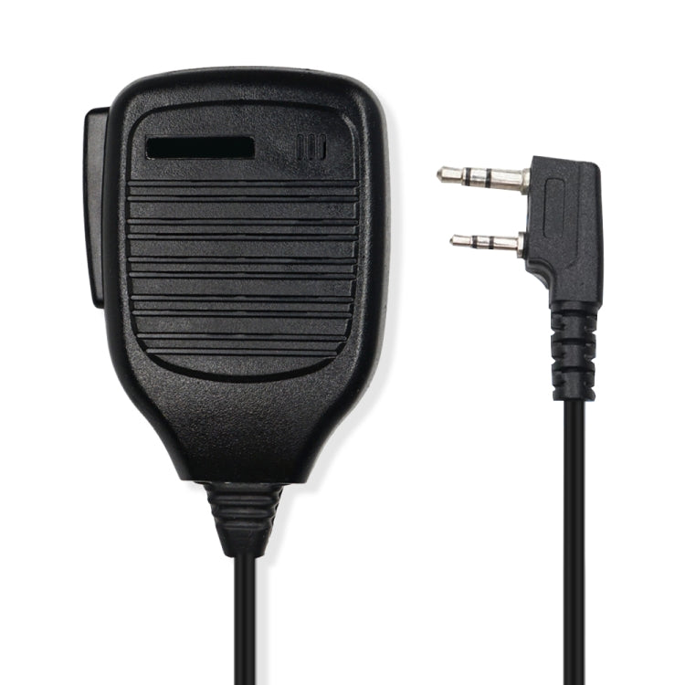 Clip-on Speaker Microphone for Walkie Talkies, 3.5mm + 2.5mm Earphone + Mic Plug