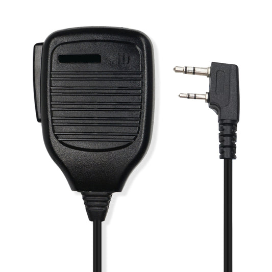 Clip-on Speaker Microphone for Walkie Talkies, 3.5mm + 2.5mm Earphone + Mic Plug