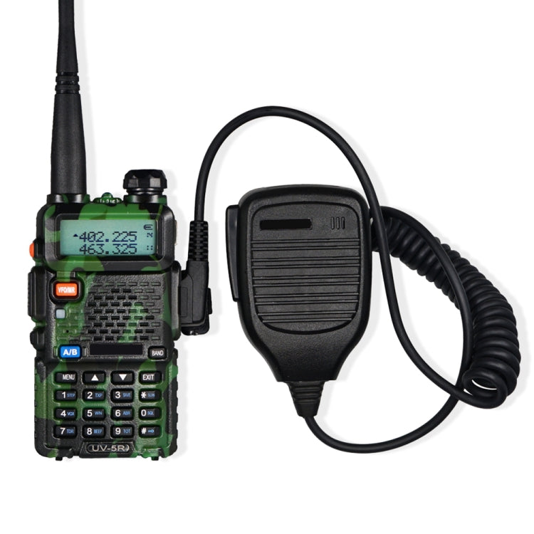 Clip-on Speaker Microphone for Walkie Talkies, 3.5mm + 2.5mm Earphone + Mic Plug