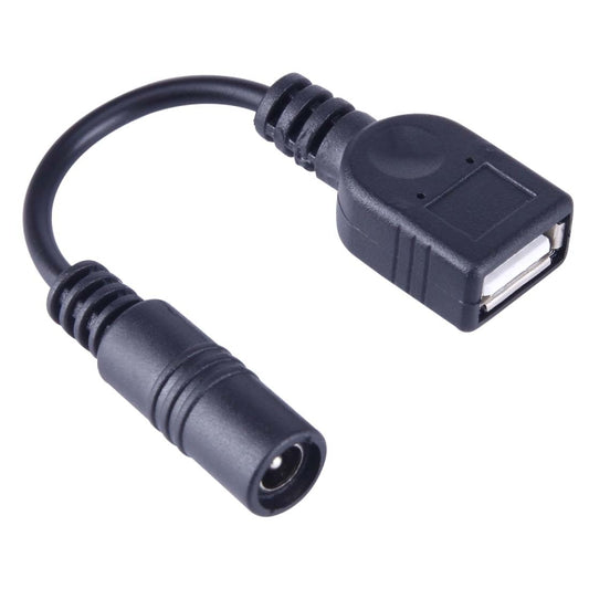 5.5 x 2.1mm DC Female to USB AF DC Male Power Connector Cable for Laptop Adapter, Length: 15cm