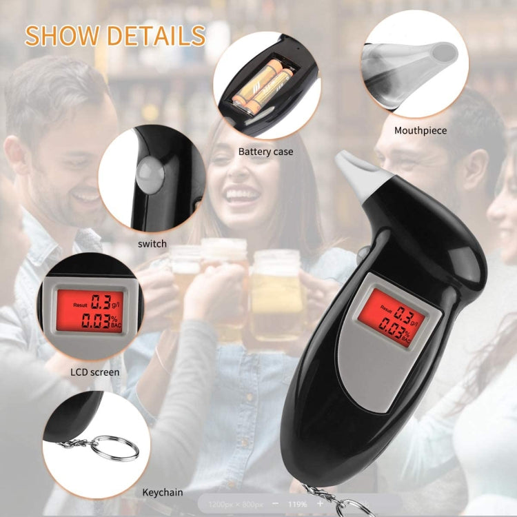 LCD Digital Alcohol Tester Breathalyzer