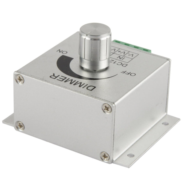 Aluminum Single Color Dimmer Switch LED Dimmer Controller for Strip Light DC12-24V, Output Current: 8A