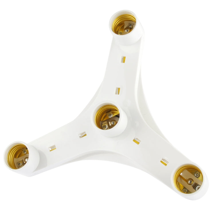 Lamp Holder Converter E27 1 Turn 4 (E27) Lamp Holder Bulb Adapter Converter (White)