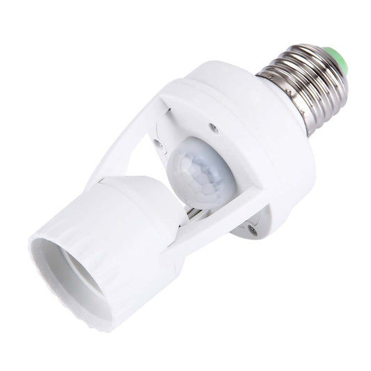 360 Degrees E27 60W PIR Motion Sensor Lamp Holder, Detection Range: Around 6m, AC 110-240V