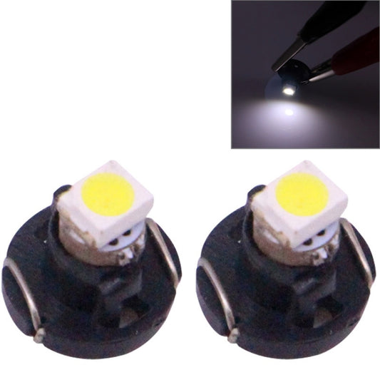2 PCS T3 White Light 0.1W 5LM 1 LED SMD 3528 LED Instrument Light Bulb Dashboard Light for Vehicles, DC 12V