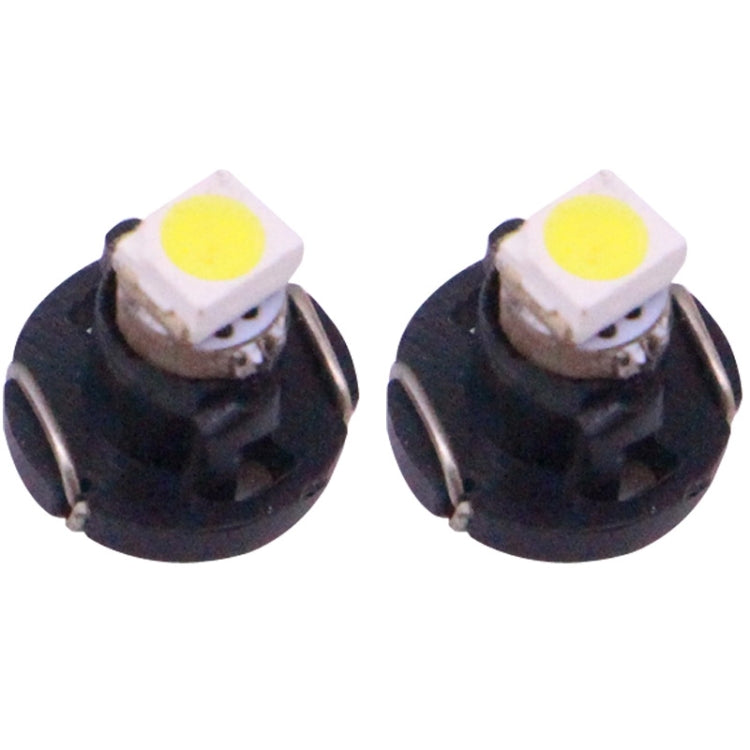 2 PCS T3 White Light 0.1W 5LM 1 LED SMD 3528 LED Instrument Light Bulb Dashboard Light for Vehicles, DC 12V