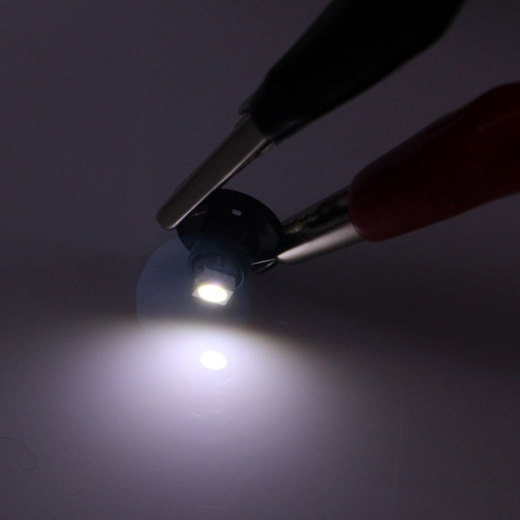 2 PCS T4.2 White Light 0.1W 5LM 1 LED SMD 3528 LED Instrument Light Bulb Dashboard Light for Vehicles, DC 12V