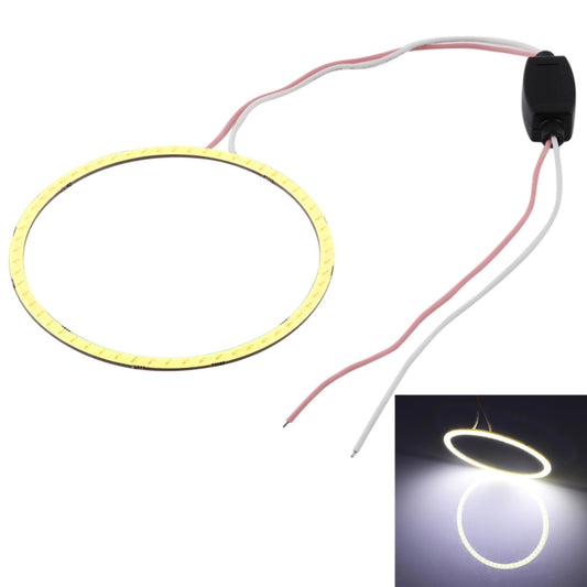 90mm 5W 180LM Angel Eyes Circles Car Headlight COB LED Lights for Vehicles, DC 12-24V