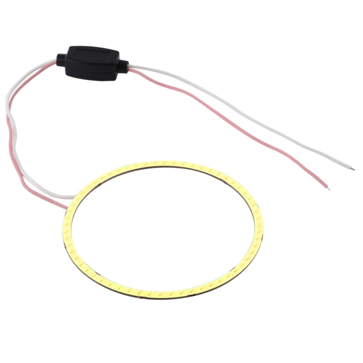 90mm 5W 180LM Angel Eyes Circles Car Headlight COB LED Lights for Vehicles, DC 12-24V