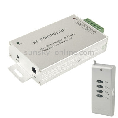 12A RF Audio Controller for RGB LED Strip Remote Controller(Silver)