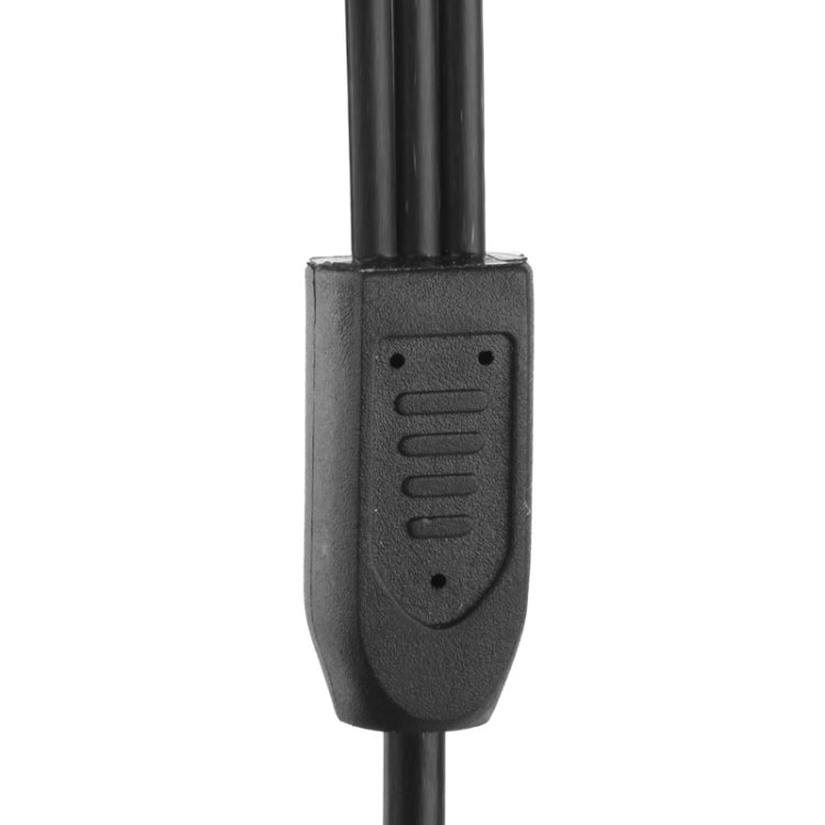 5.5 x 2.1mm Female to 3x Male DC Power Cable Connector with Switch for LED Strip, Length: 30cm