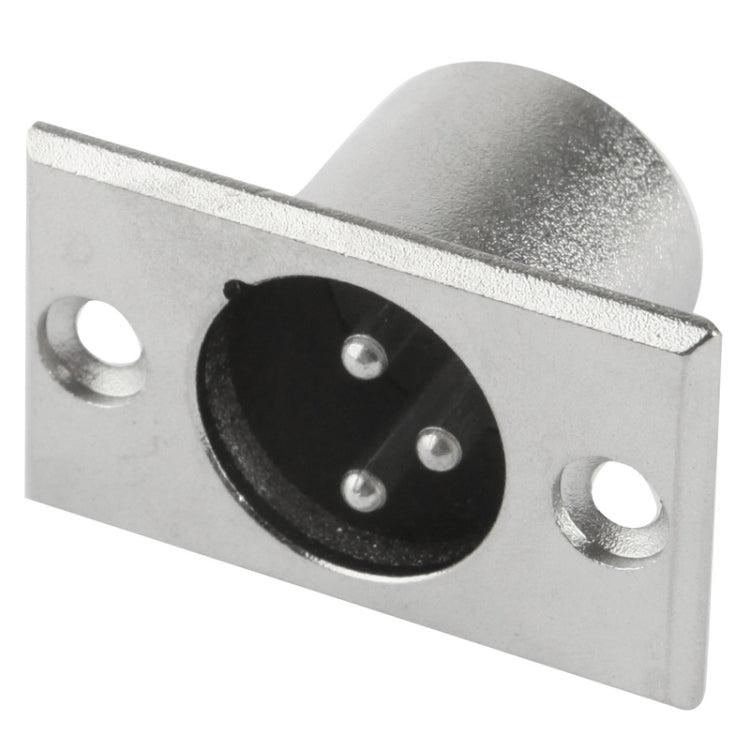 XLR 3 Pin Male Metal Chassis Mount Connector with Locking