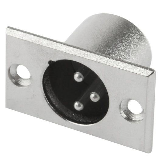 XLR 3 Pin Male Metal Chassis Mount Connector with Locking