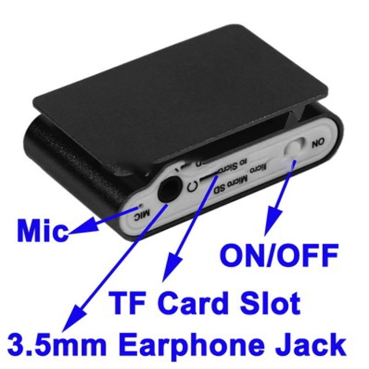 TF / Micro SD Card Slot MP3 Player with LCD Screen, Metal Clip