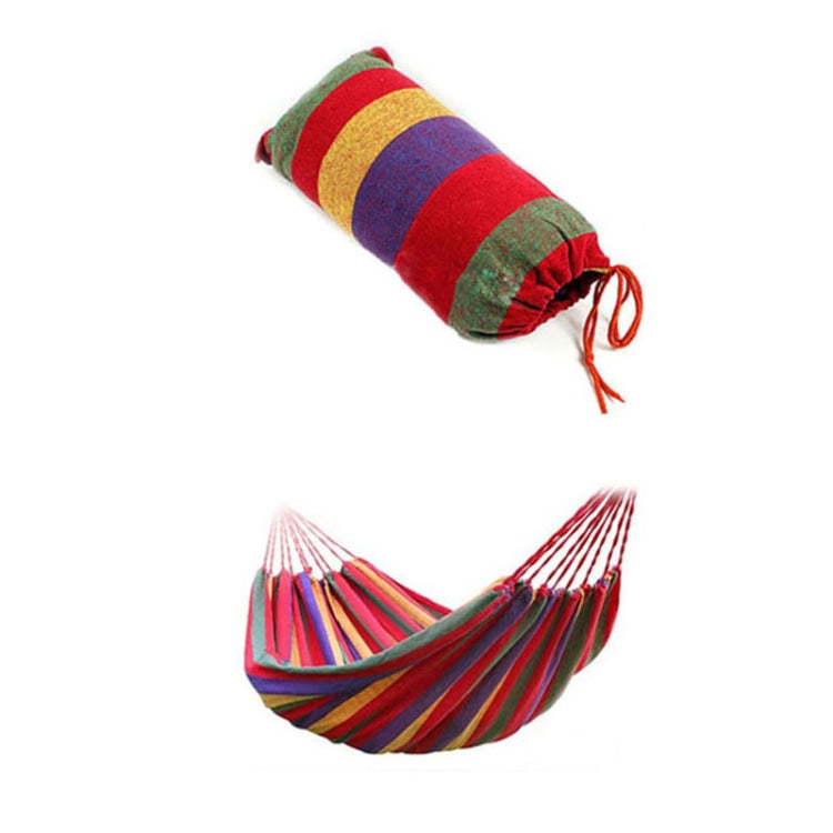Strip Single Camping Outdoor Canvas Hammock, Size: 185cm x 80cm