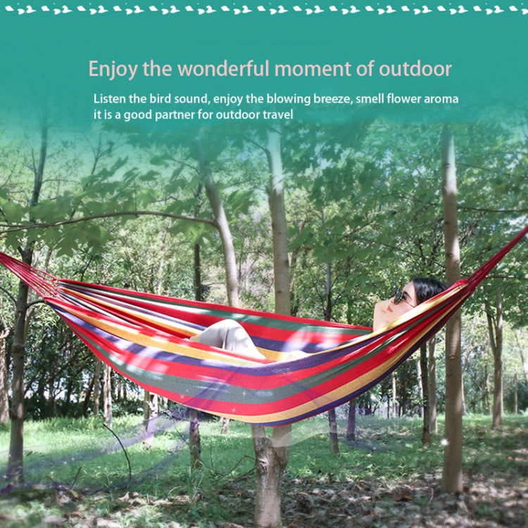 Strip Single Camping Outdoor Canvas Hammock, Size: 185cm x 80cm
