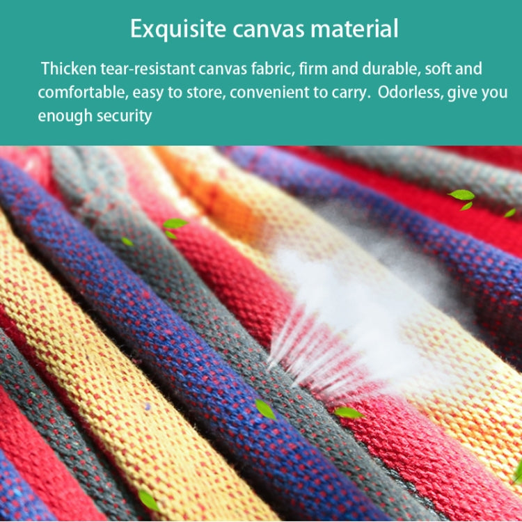 Strip Single Camping Outdoor Canvas Hammock, Size: 185cm x 80cm