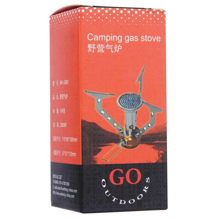 WH-S001 Outdoor Portable Ultra Mini Stainless Steel Gas Stove Camping Gas Stove